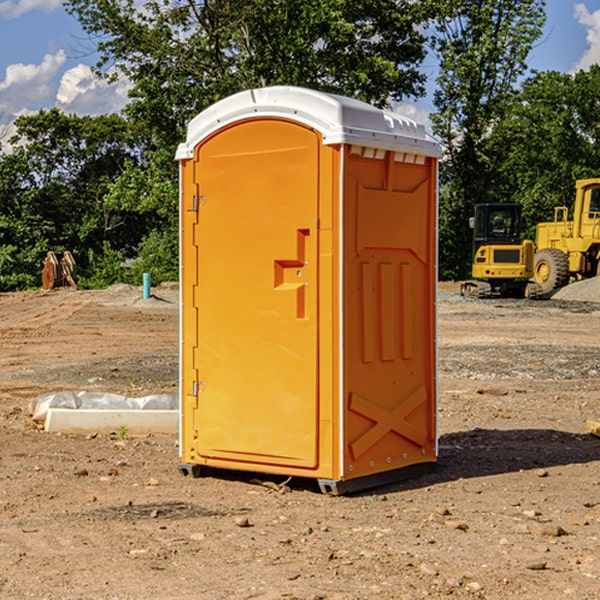 how often are the portable restrooms cleaned and serviced during a rental period in Hurley MO